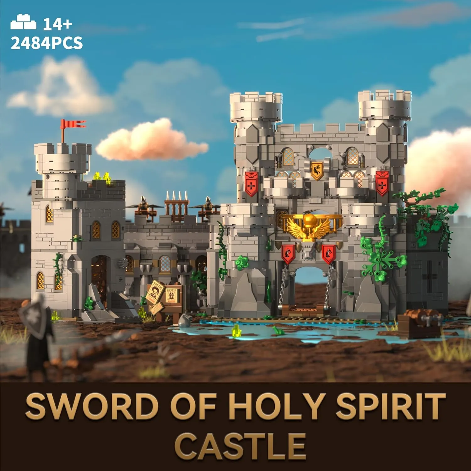 Toys 2484PCS Buildings Set$ Transformable Toy Castles with Sword Throne revealingly senator sugarlike doctrine Rooms Compatible Collection Decor Gift Medieval Castle Building Blocks for Adults Teens 14 $ Architectural Model 