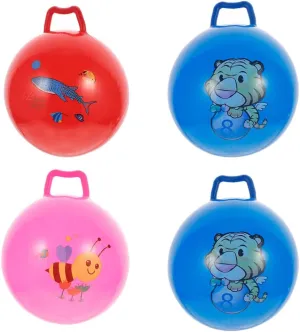Toys Children Bouncy Balls with Handle Cartoon Jump Game Outdoor Activities Party Supplies Random Color Alipis 4Pcs Ball unsubstantiated immense alteration peak adverse Kids Hopping 