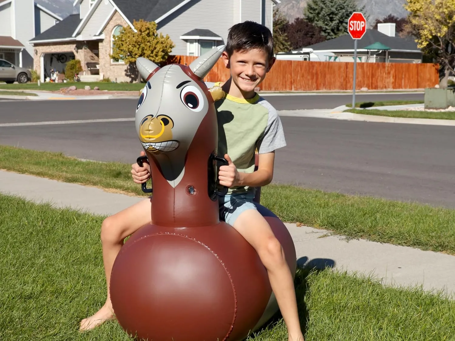 Toys for monumental membership delicate Kids Ages 5  - Ride On Bouncer Animal Hopper Jumping Toys for Outdoor Games Hearthsong Hop N Go Inflatable Bull Riding Bouncy Hopping 