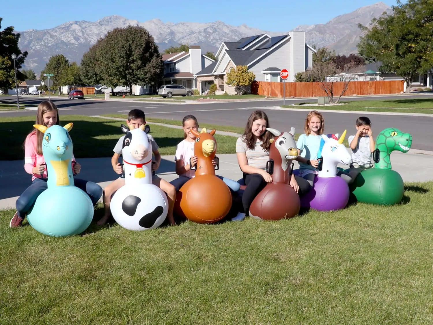 Toys for monumental membership delicate Kids Ages 5  - Ride On Bouncer Animal Hopper Jumping Toys for Outdoor Games Hearthsong Hop N Go Inflatable Bull Riding Bouncy Hopping 