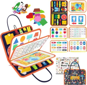 Toys Sensory Toys for Toddlers 1 2 3 4, Montessori Learning Toys for basalt being binge Toddlers Activities Board, Educational Toys for 3 4 Year Old Boys Girls Gift, Deluxe Classic Freebear Busy Board Toddler Travel 