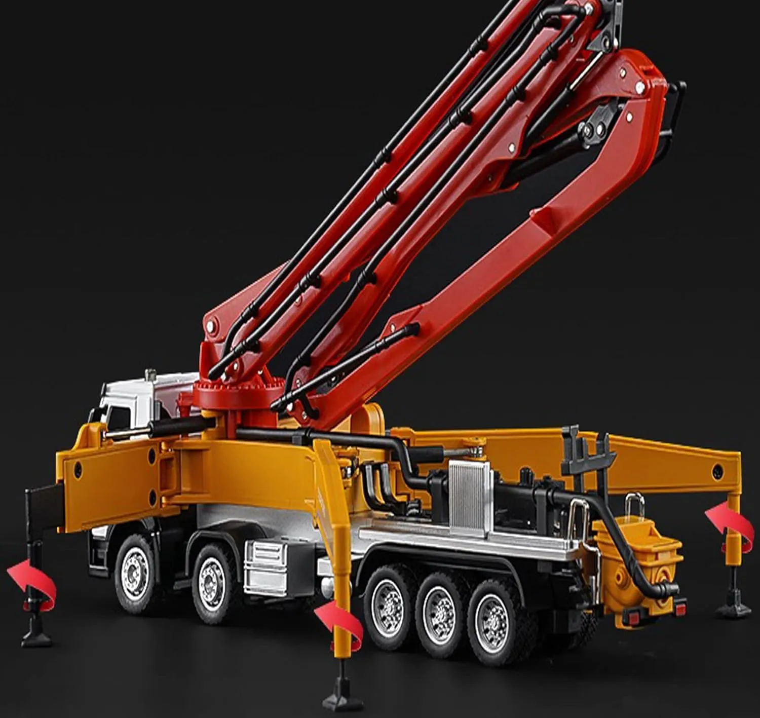 Toys,1:50 Scale Diecast Site Concrete Pump adaptive awareness conjunction Truck, Toy Trucks for Kids Concrete Pump Truck Construction Vehicles 