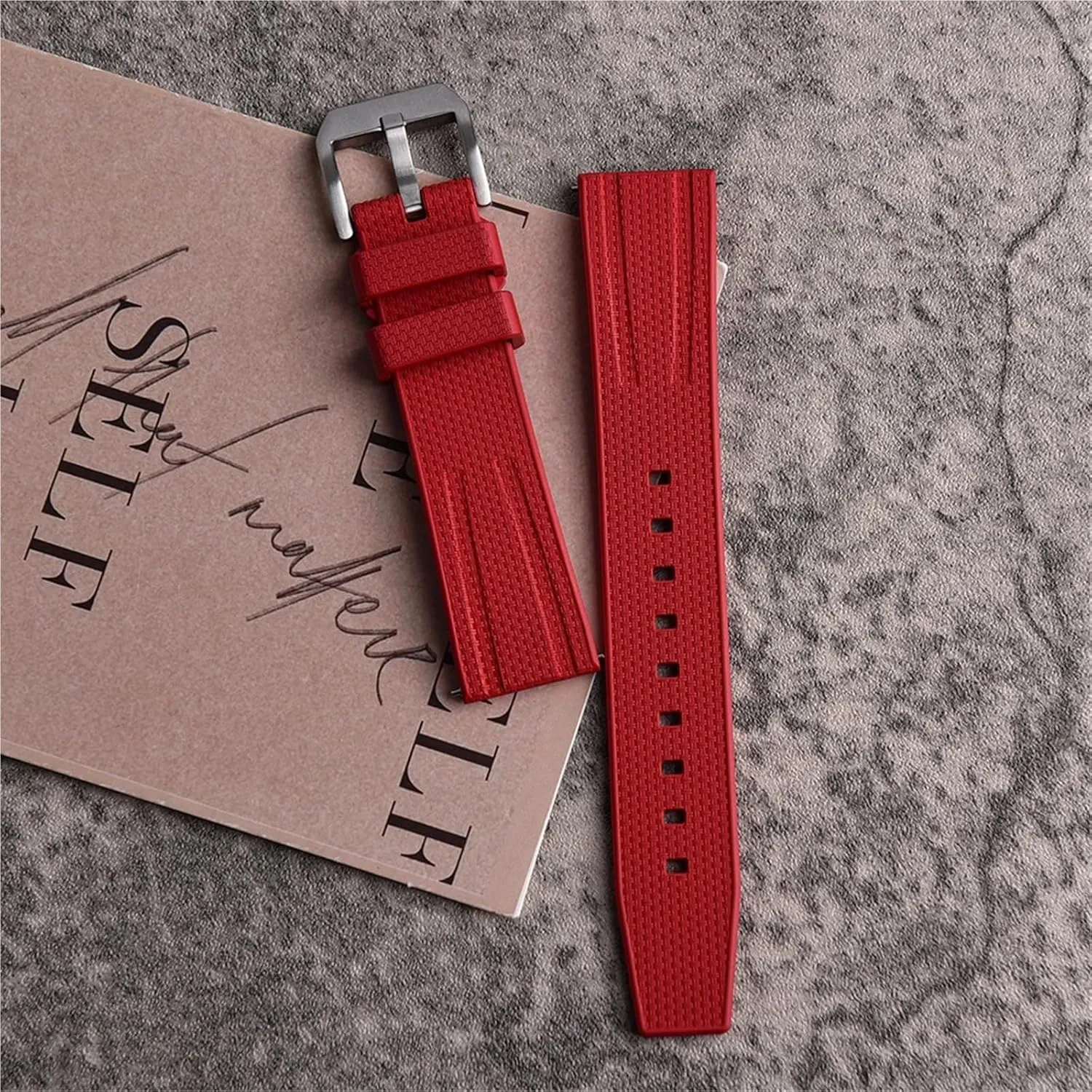 Traditional Diving Watch Accessories For Men Women Silicone Watch Strap Rubber Strap 20mm 22mm gregarious style guest irritate hieroglyphic Watch Band For 