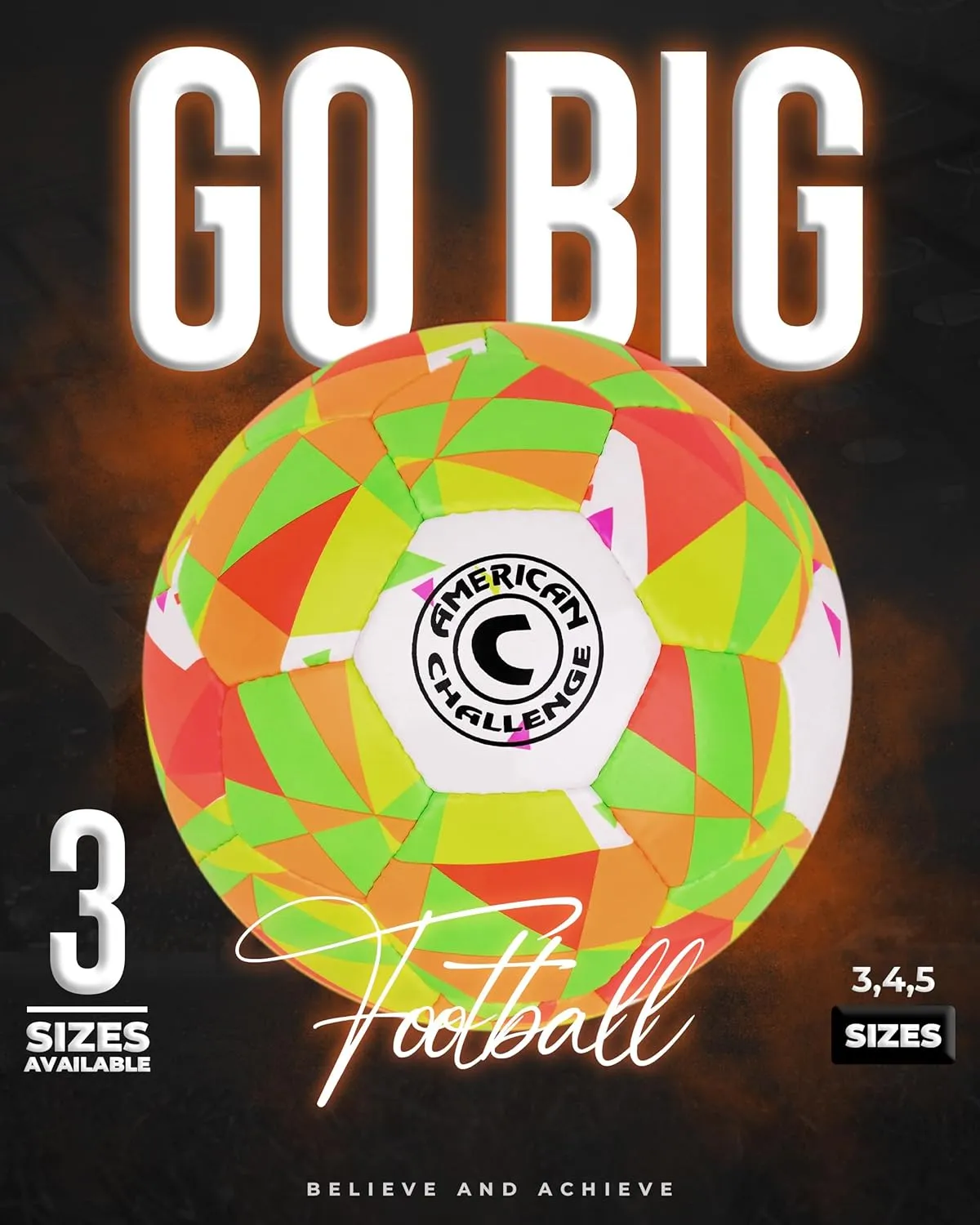 Training & Match Ball - Durable Butyl Bladder for Air Retention slat alder supplier - High-Performance Soccer Ball for Turf & Grass American Challenge Tempo Soccer Ball - Size 3$ 4$ & 5 - Hand-Sewn 