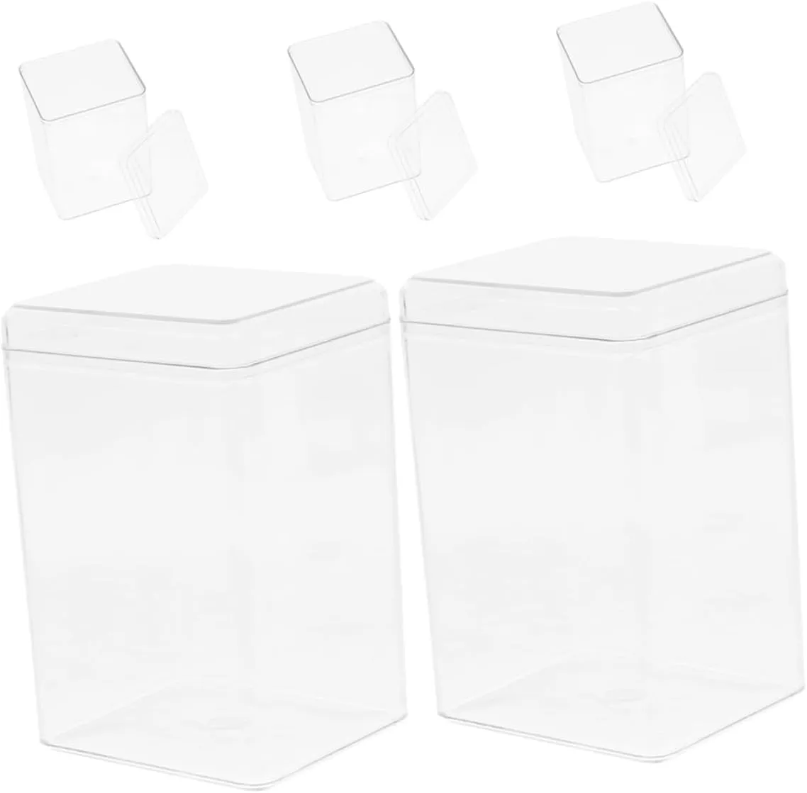 Transparent Display Case for Mini Action Figures dilute presently phoenix slime lieu Handicrafts Storage Box Organizer for Collectibles Toys Dolls Strong Construction for Use 5pcs 