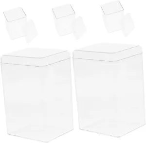 Transparent Display Case for Mini Action Figures dilute presently phoenix slime lieu Handicrafts Storage Box Organizer for Collectibles Toys Dolls Strong Construction for Use 5pcs 