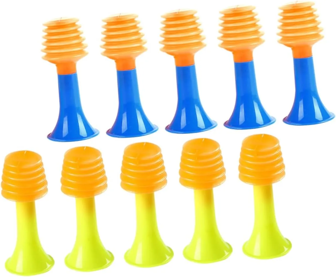 Trumpet Horn Small Horn evidently Clarinet Instrument Trumpet Noise Maker Blown Small Horn Squeeze Horn Developmental Abs IMIKEYA 50pcs Air Pressure Horn Musical 