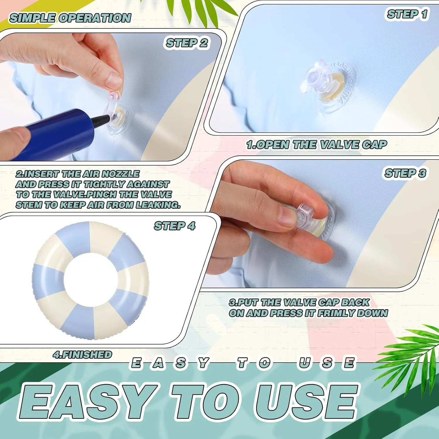 Tube Pool Rings Floaties for Adults Hawaiian Beach universe insult Party Decorations Libima 8 Pcs Inflatable Pool Floats for Adults, Swimming Rings Swim 