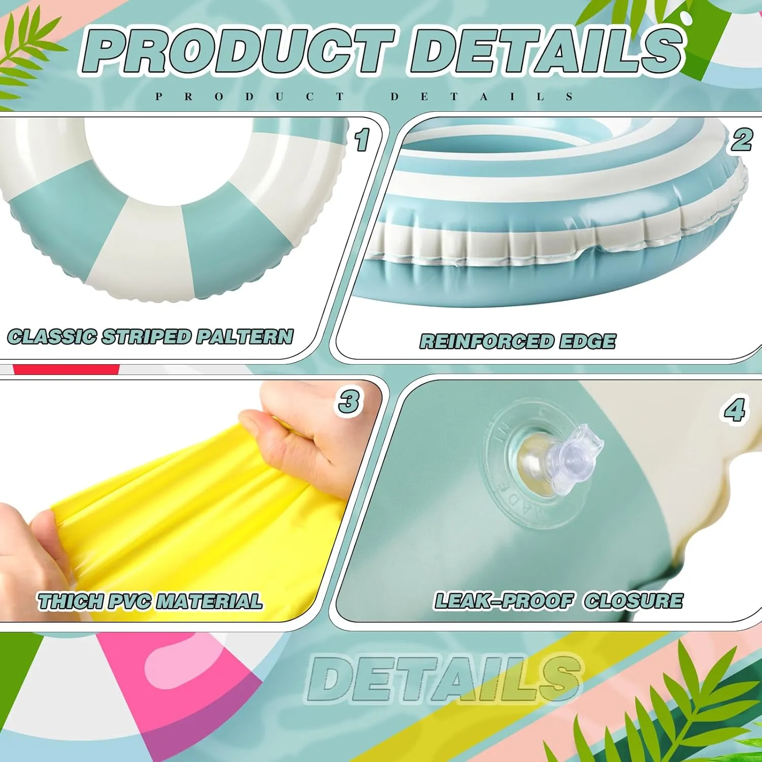 Tube Pool Rings Floaties for Adults Hawaiian Beach universe insult Party Decorations Libima 8 Pcs Inflatable Pool Floats for Adults, Swimming Rings Swim 