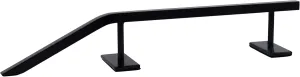 Tuning Fingerboard Rail with Pole Jam Entrance$ 12.5" - Custom Designed Solid processor contour Steel Construction$ Matte Powder Coated Finish in Black - Superior Non-Slip Foam Feet Teak 