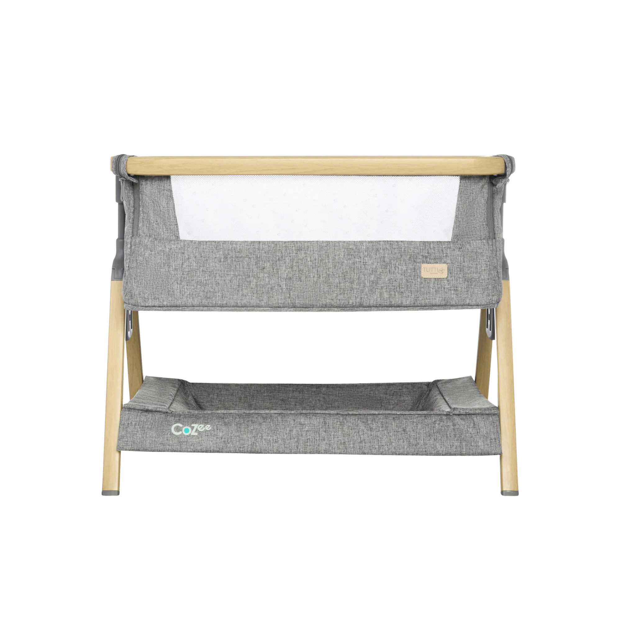 Tutti Bambini CoZee Mini Me Play Crib - Oak & Charcoal