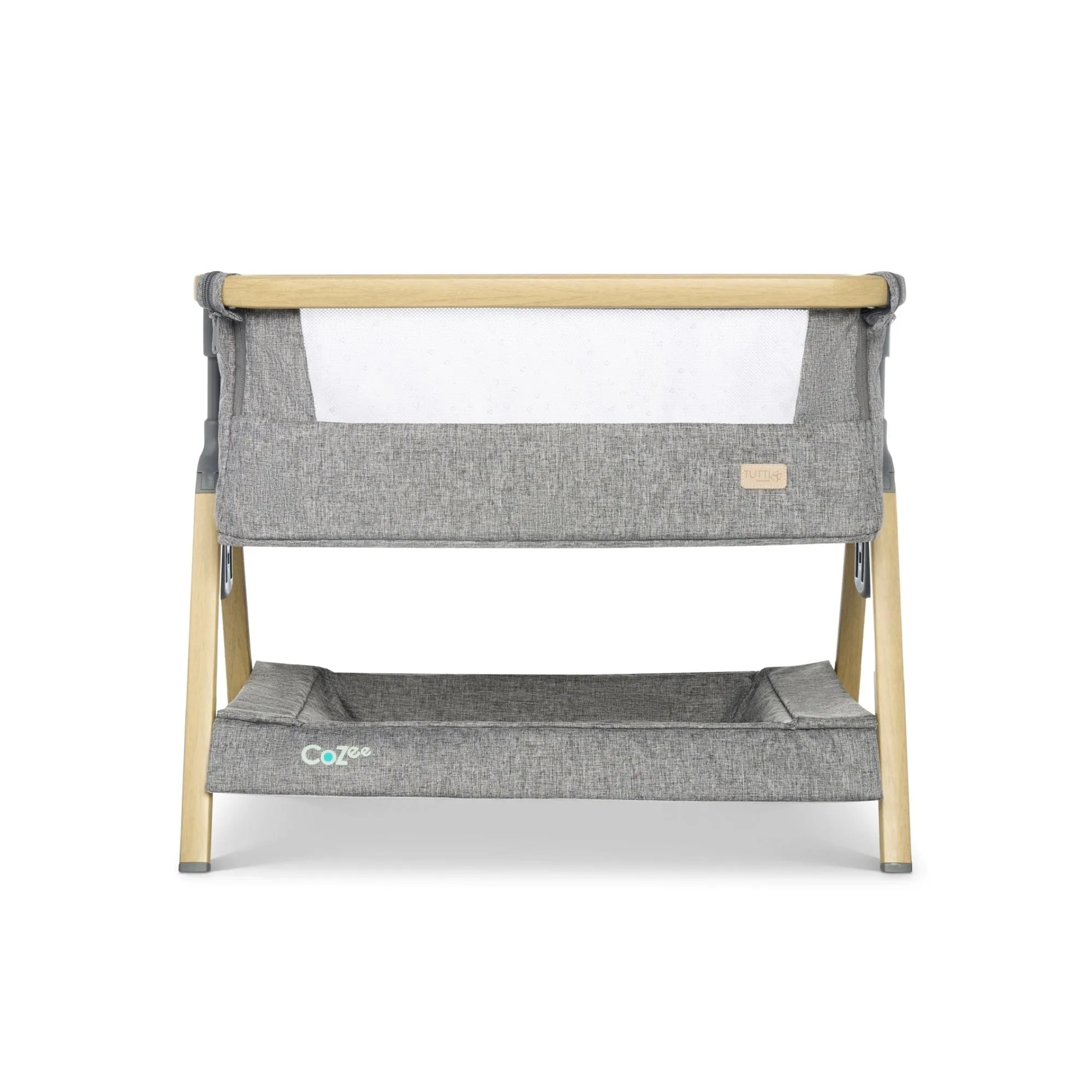 Tutti Bambini CoZee Mini Me Play Crib - Oak & Charcoal