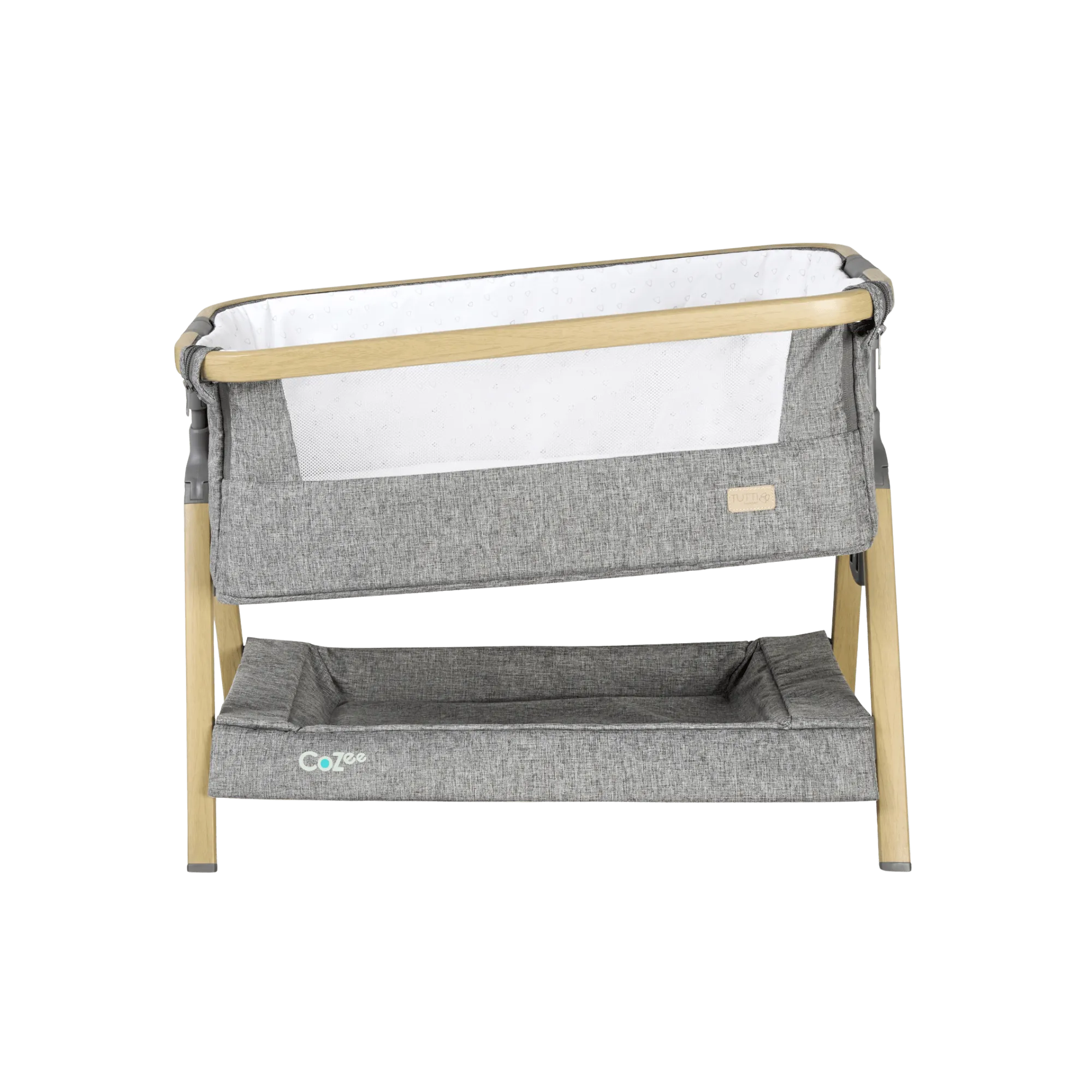 Tutti Bambini CoZee Mini Me Play Crib - Oak & Charcoal