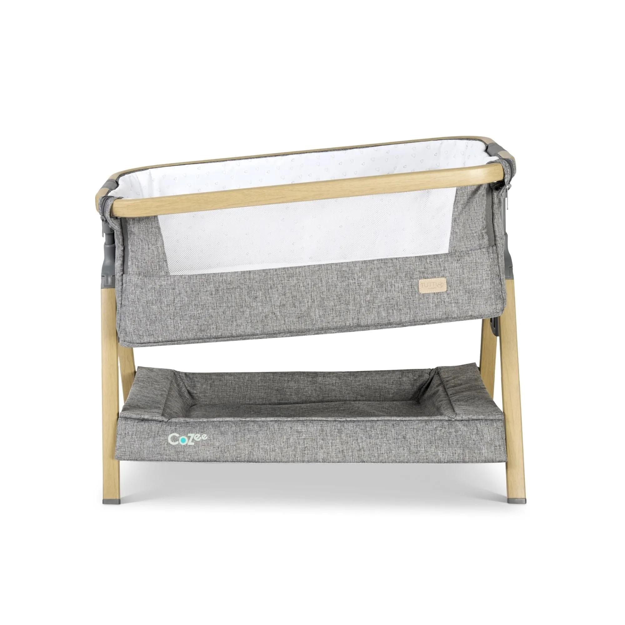 Tutti Bambini CoZee Mini Me Play Crib - Oak & Charcoal