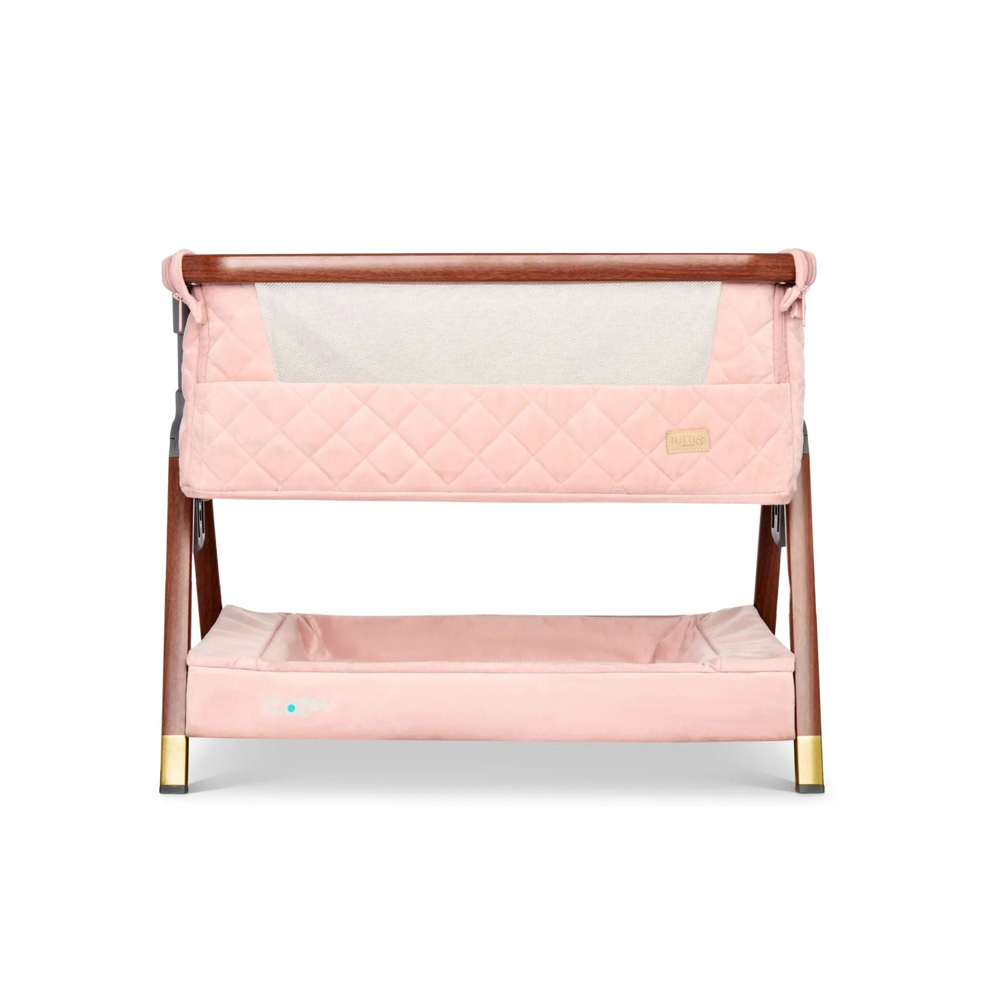 Tutti Bambini CoZee Mini Me Play Crib - Walnut & Blush