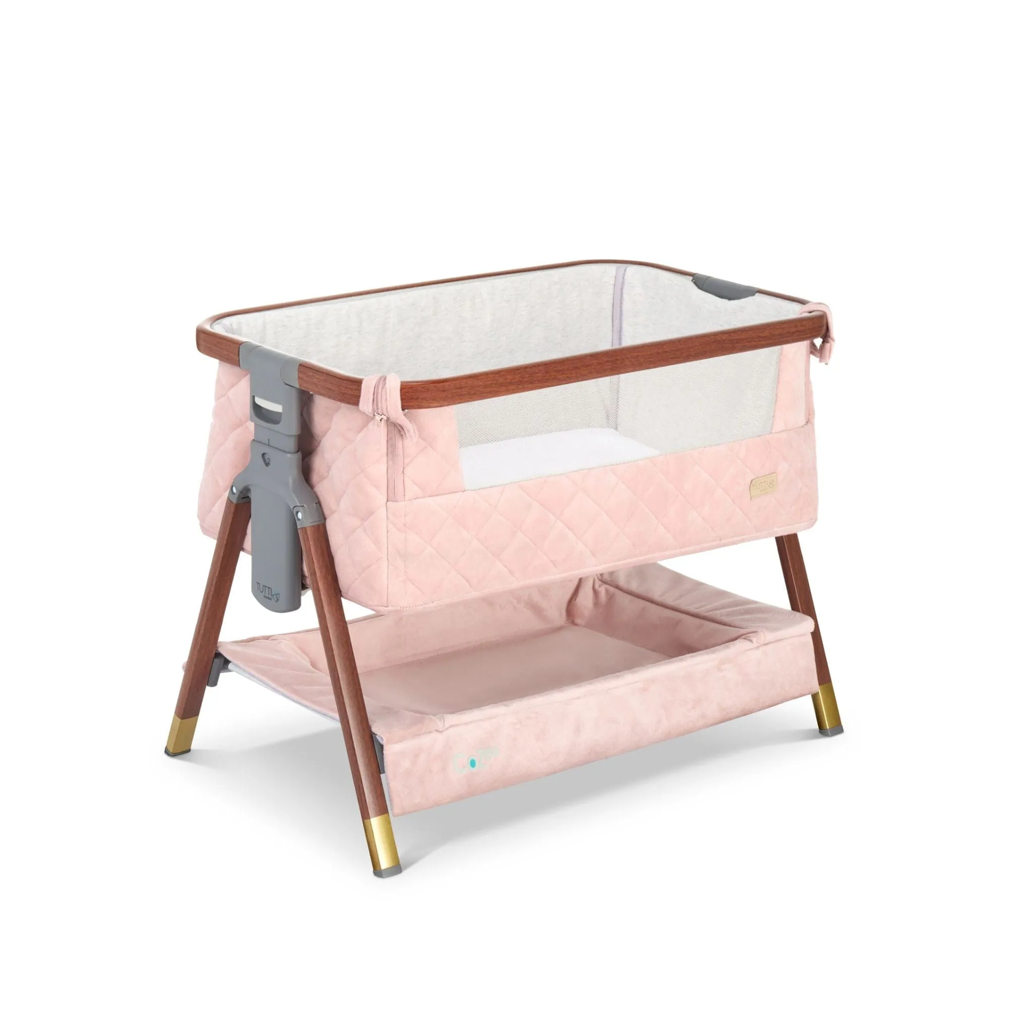 Tutti Bambini CoZee Mini Me Play Crib - Walnut & Blush