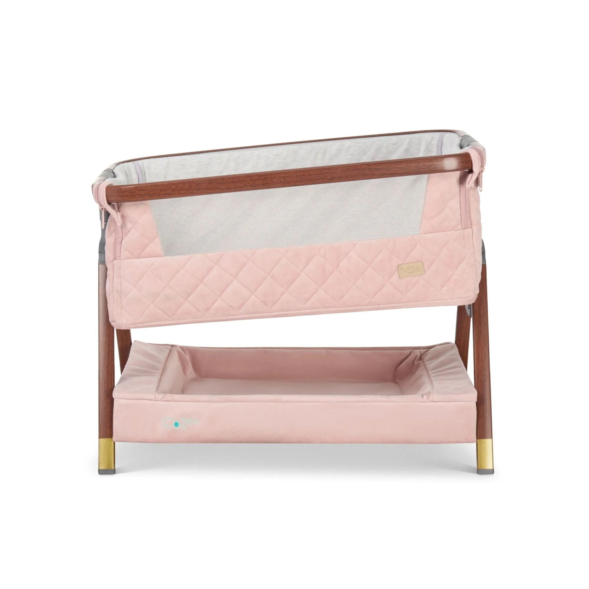 Tutti Bambini CoZee Mini Me Play Crib - Walnut & Blush