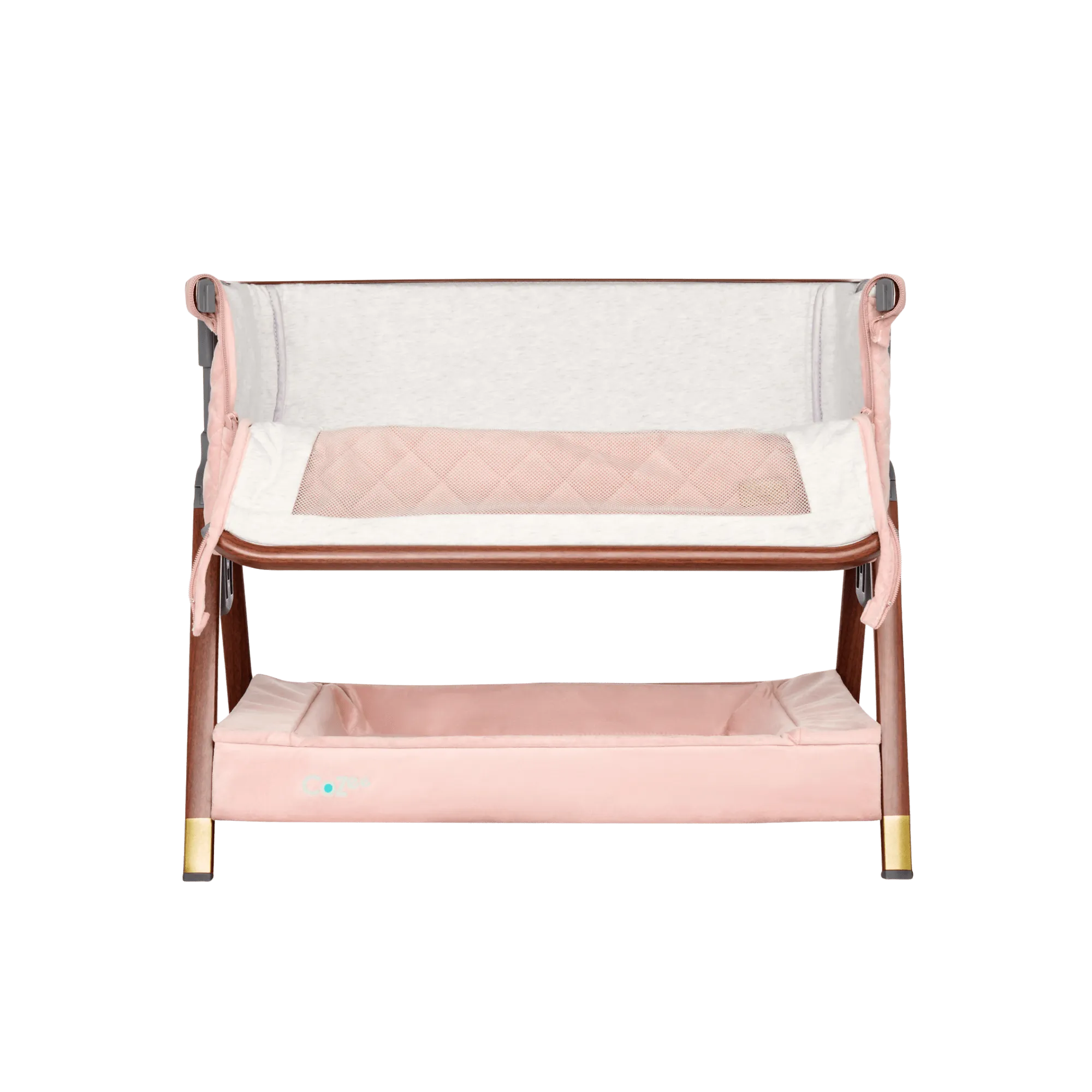 Tutti Bambini CoZee Mini Me Play Crib - Walnut & Blush