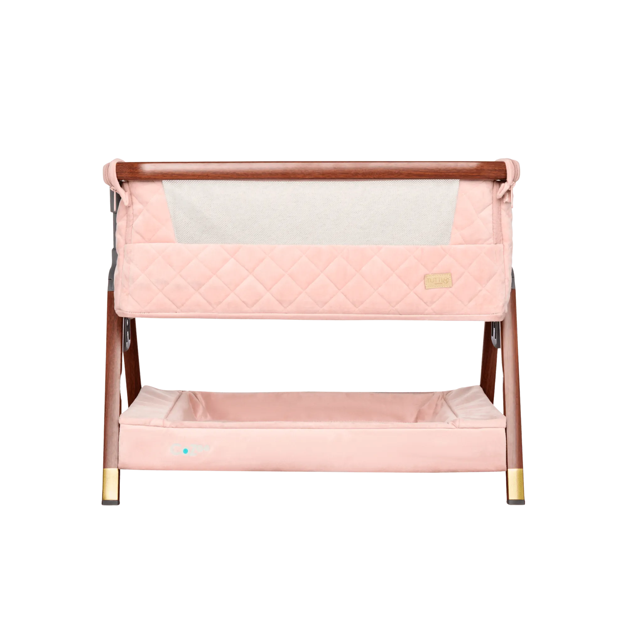 Tutti Bambini CoZee Mini Me Play Crib - Walnut & Blush