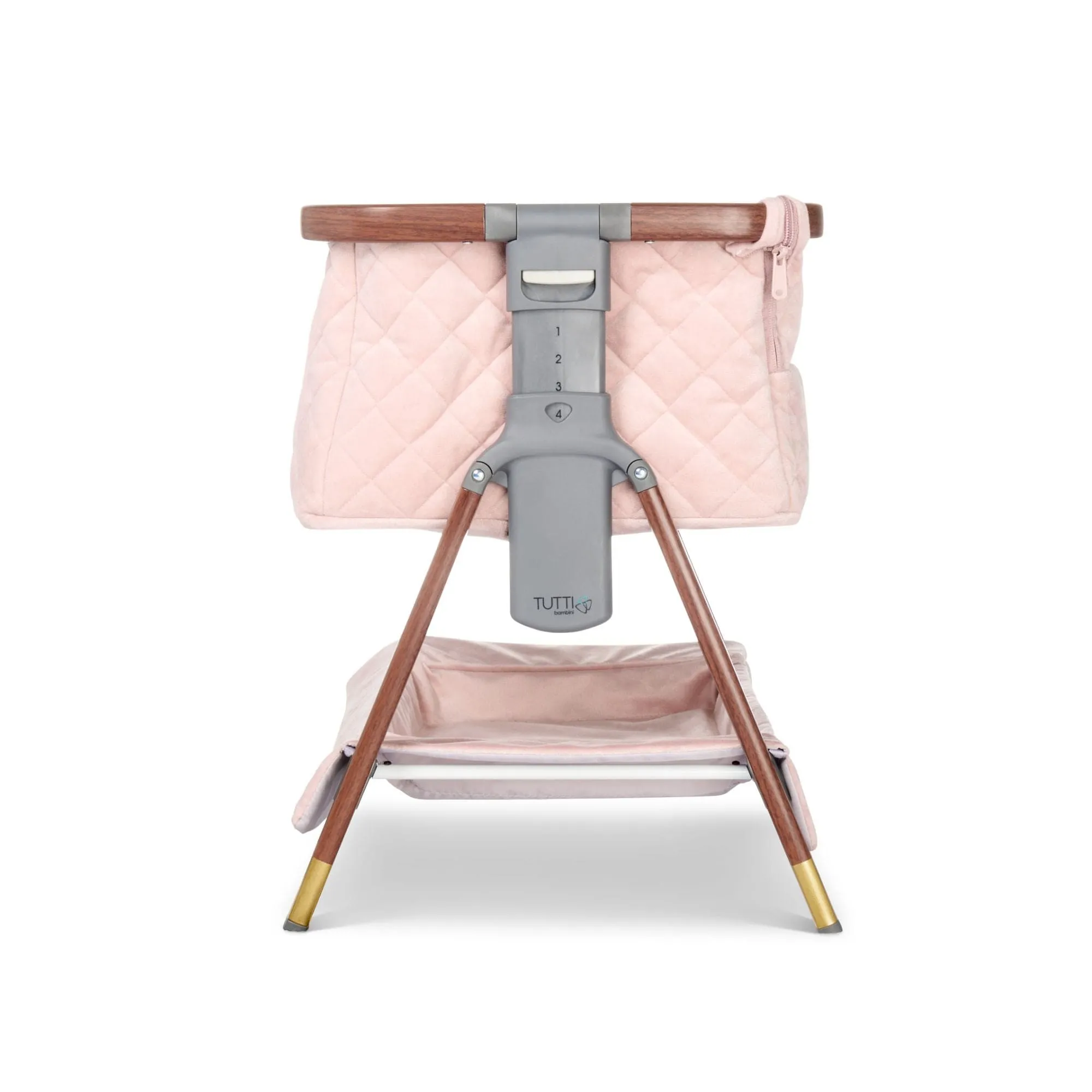 Tutti Bambini CoZee Mini Me Play Crib - Walnut & Blush