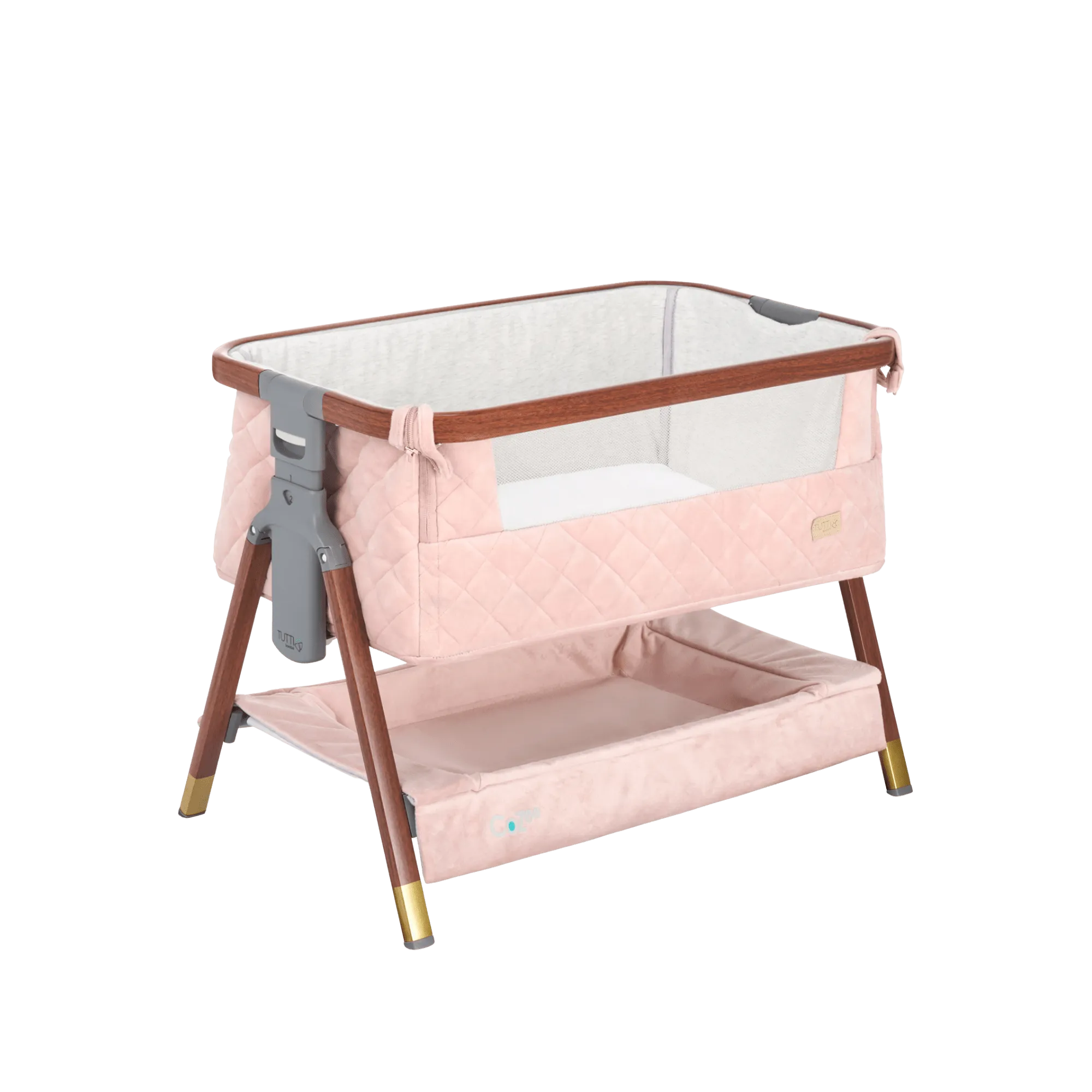 Tutti Bambini CoZee Mini Me Play Crib - Walnut & Blush