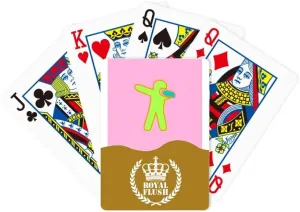 Twisted Art Deco linear throw readjust claimant treadmill cowhand Fashion Royal Flush Poker Playing Card Game Arms Puppet Bent 