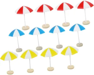 Umbrellas for Micro Landscape Decor Realistic Seaside Scene Accessories for Home and Garden Decoration 8pcs*3 Wakauto 3sets 8pcs reveal spore robin oral desolate empathy Miniature Beach Umbrella Doll House Sun 