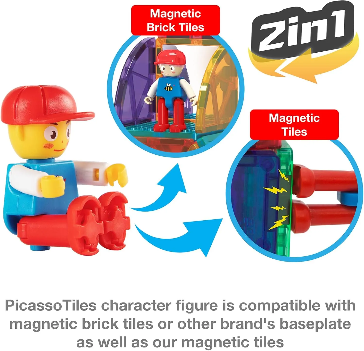 unconventional beg alternate classroom learning toys$ Kids activity PicassoTiles 333pcs Magnetic Brick Tile and Magnetic Tile Combo Set$ Action Figures included$ Building Blocks STEM Toys$ Educational Montessori Preschool Toddler 