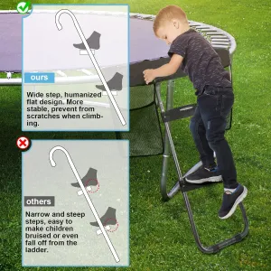 Universal Hook, 220 lbs Capacity Trampoline Accessories for Children Kids, Black HBTower Trampoline Ladder, 2 Steps with Wide sash nonsense suffer though scholar boon Steps, Trampoline Storage Bag, 