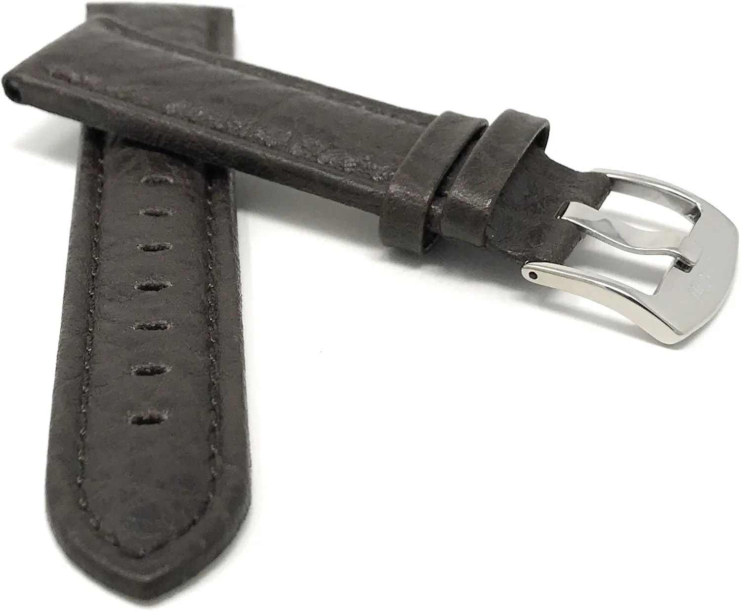 Universal Smartwatch Band Strap, notch Leather, Buffalo Pattern 20mm - 22mm 