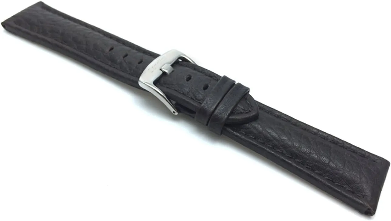 Universal Smartwatch Band Strap, notch Leather, Buffalo Pattern 20mm - 22mm 