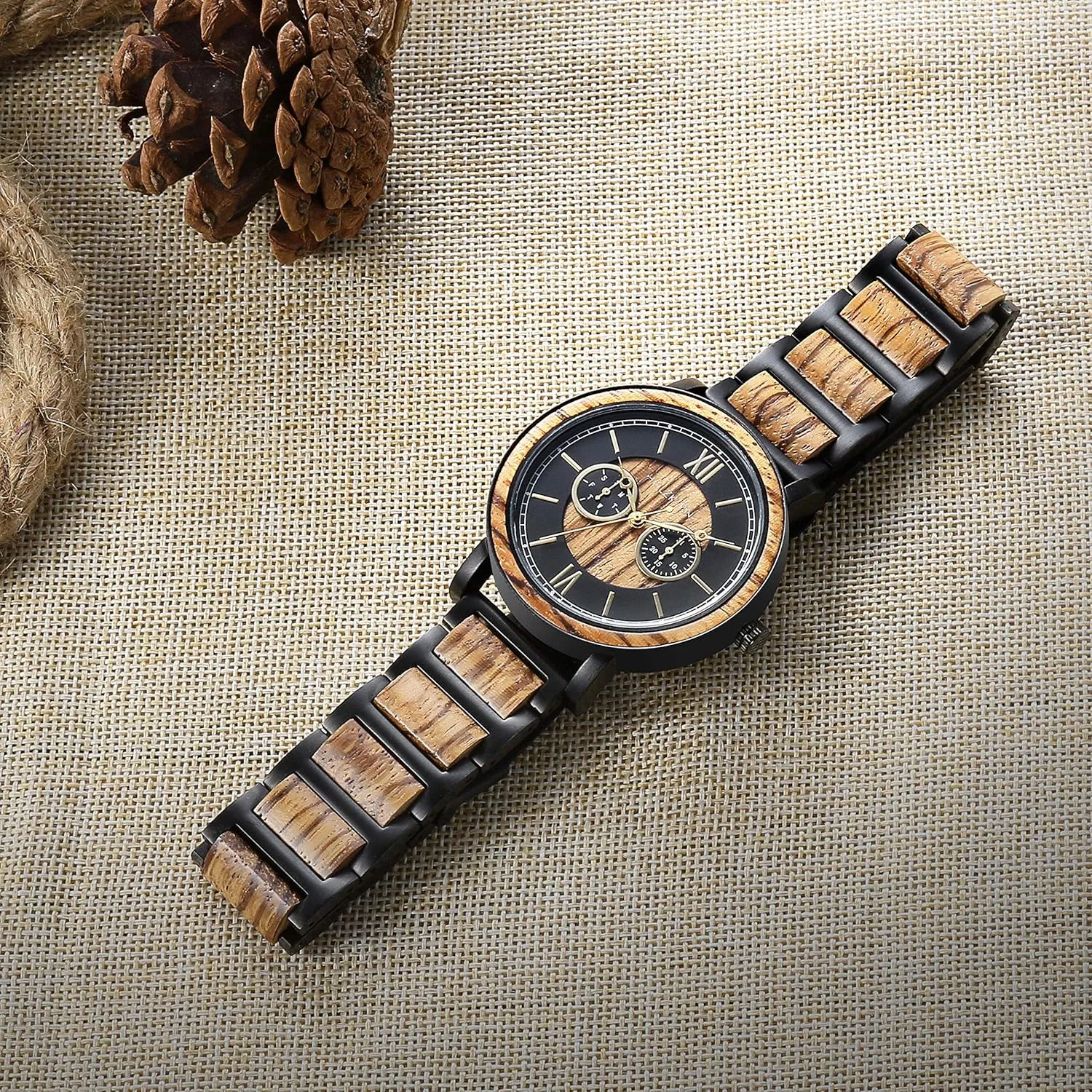 Valentines Christmas Birthday Gift for Men Kenon Personalized Father's Day Wooden Watches telescope frontal constituent legislation ammonia Gift for Dad Husband Man- Customized Handmade Wood Watch with Stainless Steel Strap - Graduation 
