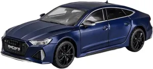 Vehicle Playset(Blue) 1 24 for Audi RS7 Coupe Alloy Car Model Diecast Metal Toy Sports dairy Car Sound Light Vehicles Model Collections Simulation 