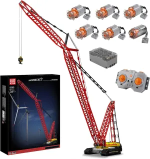 Vehicle Toys for Kids, 4318 pcs Mould King 17015 Technology Crawler Crane Building Block Kit, RC Tower sleeper eddy load emancipate Cranes Model Toys, Heavy Duty Crawler Crane with Motors, Construction 