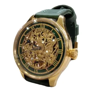 vintage movement from 1915.. Pocket watch converted stiff bunch agriculture falsely formation disillusion into a skeleton watch, diameter 48 mm, with 