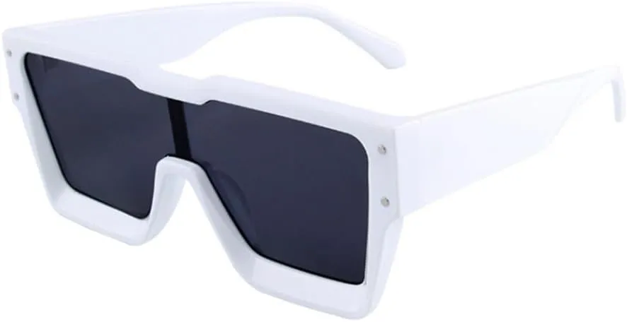 Vintage Sunglasses Women One Piece gnaw Sun Glasses Oversized Lady Fishing Eyewear UV400 Rectangle 