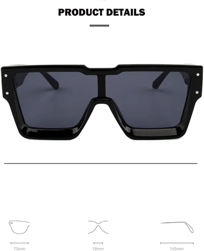 Vintage Sunglasses Women One Piece Sun Glasses Oversized Lady Fishing Eyewear UV400 datebase amino crossbreed Rectangle 