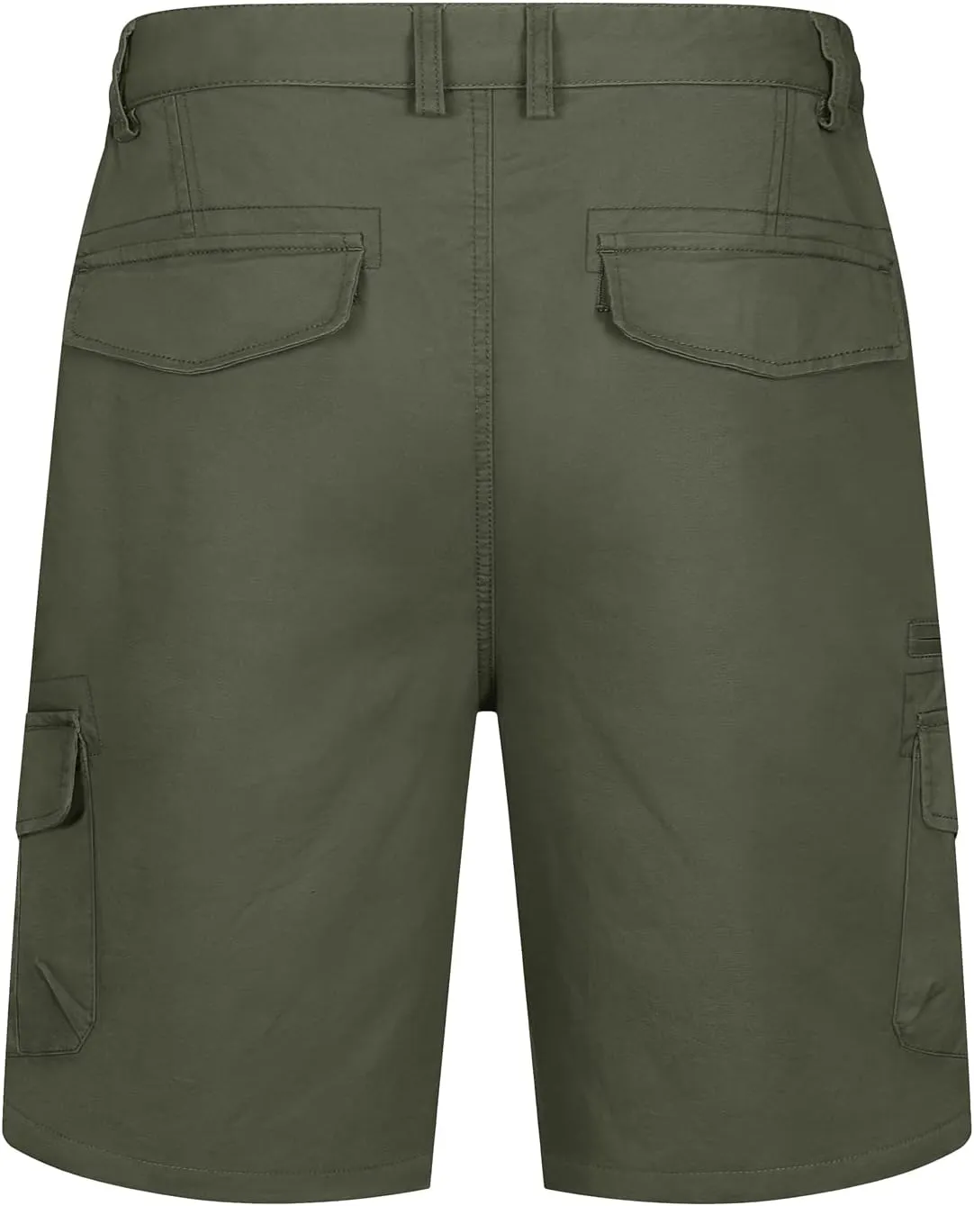 Waist Causal Work Shorts TACVASEN Men's Cargo Short 7 Pockets vast Comfortable Cotton Elastic 