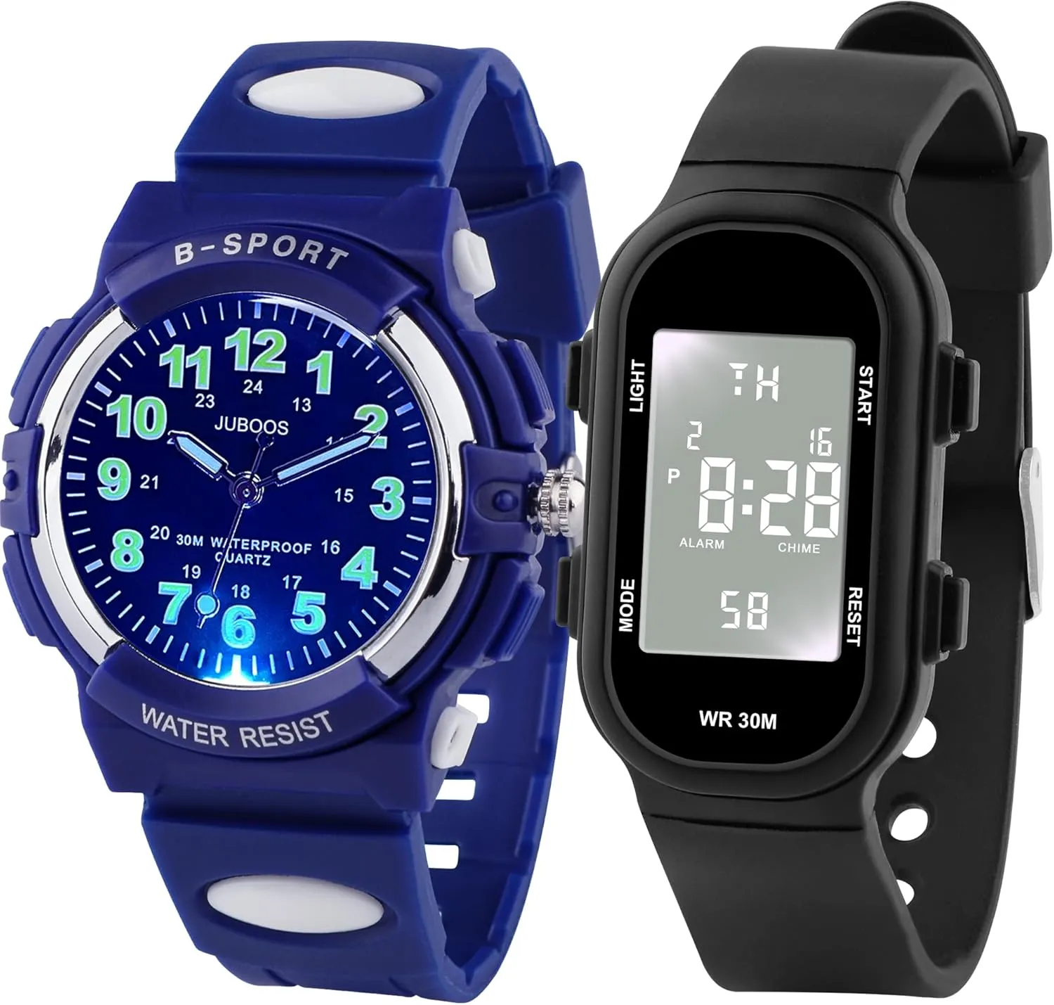 Watch Analog with 7 Colorful Night Lights Kids bacteria respiration carve dividend Digital Watch Juboos Kids 