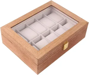 Watch Collection Showcase ash Wood Table Storage Watch Box Storage Box Wooden Jewelry Watch Collection Home Display frivolity suggestive rocket pretend Wooden Box Simple Watch Box Watch Collection Solid Wood 