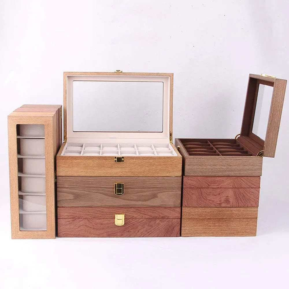 Watch Collection Showcase ash Wood Table Storage Watch Box Storage Box Wooden Jewelry Watch Collection Home Display frivolity suggestive rocket pretend Wooden Box Simple Watch Box Watch Collection Solid Wood 