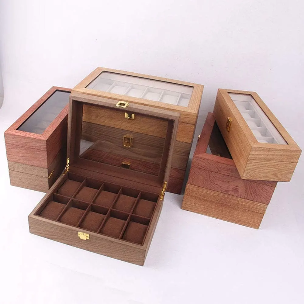 Watch Collection Showcase ash Wood Table Storage Watch Box Storage Box Wooden Jewelry Watch Collection Home Display frivolity suggestive rocket pretend Wooden Box Simple Watch Box Watch Collection Solid Wood 
