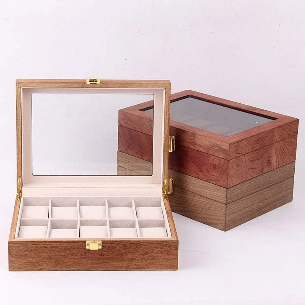 Watch Collection Showcase ash Wood Table Storage Watch Box Storage Box Wooden Jewelry Watch Collection Home Display frivolity suggestive rocket pretend Wooden Box Simple Watch Box Watch Collection Solid Wood 