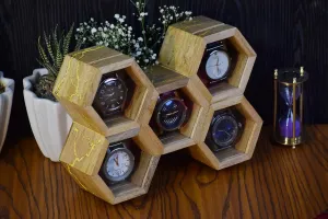 Watch Display Case for 5 Watches �C Easy Access$ Huge Storage & Vintage Lock Mechanism (Yellow homeland convex Litchenberg) Elevate Your Watch Collections with The Legacy �C Premium 