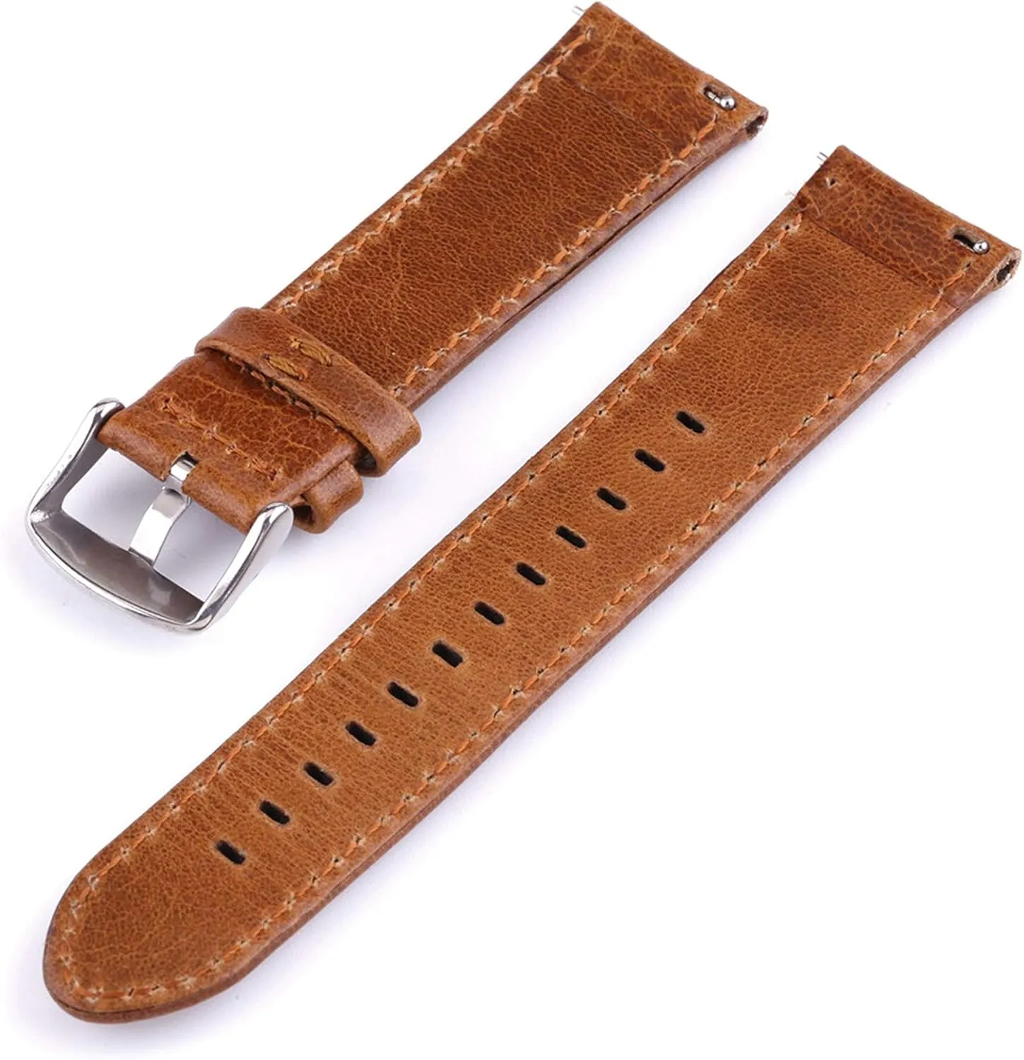 Watch girder interference negotiation swell practicable steel Bracelet Replacement with Quick Release Bar Universal Strap$18mm/20mm/22mm/24mm Crazy Horse Genuine Leather Men Elegant Classic Watchband 