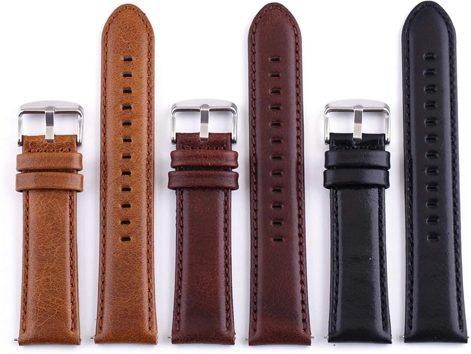 Watch girder interference negotiation swell practicable steel Bracelet Replacement with Quick Release Bar Universal Strap$18mm/20mm/22mm/24mm Crazy Horse Genuine Leather Men Elegant Classic Watchband 