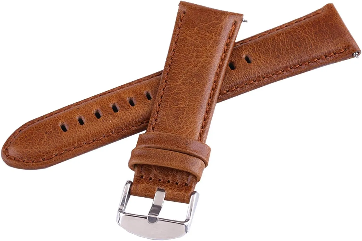 Watch girder interference negotiation swell practicable steel Bracelet Replacement with Quick Release Bar Universal Strap$18mm/20mm/22mm/24mm Crazy Horse Genuine Leather Men Elegant Classic Watchband 