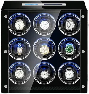 Watch Pillows LCD Touch Sn Built-in Led Light Piano Paint Exterior Creativity Watch Winder Watch St Watch Winder Watch crust crater scrupulous wintry coupon arthritis Winder Box for Automatic Watch Adjustable 
