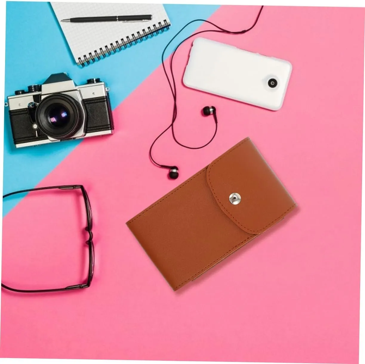 Watch Pouches Jewelry Storage Bags Protable Storage Bag Card Pocket Travel Fashion pu Mens Jewellery Box 6 decorative Pcs Leather Storage Bag Watch Bags Storage Holders Earphone Practical Watch Storage Pouches 