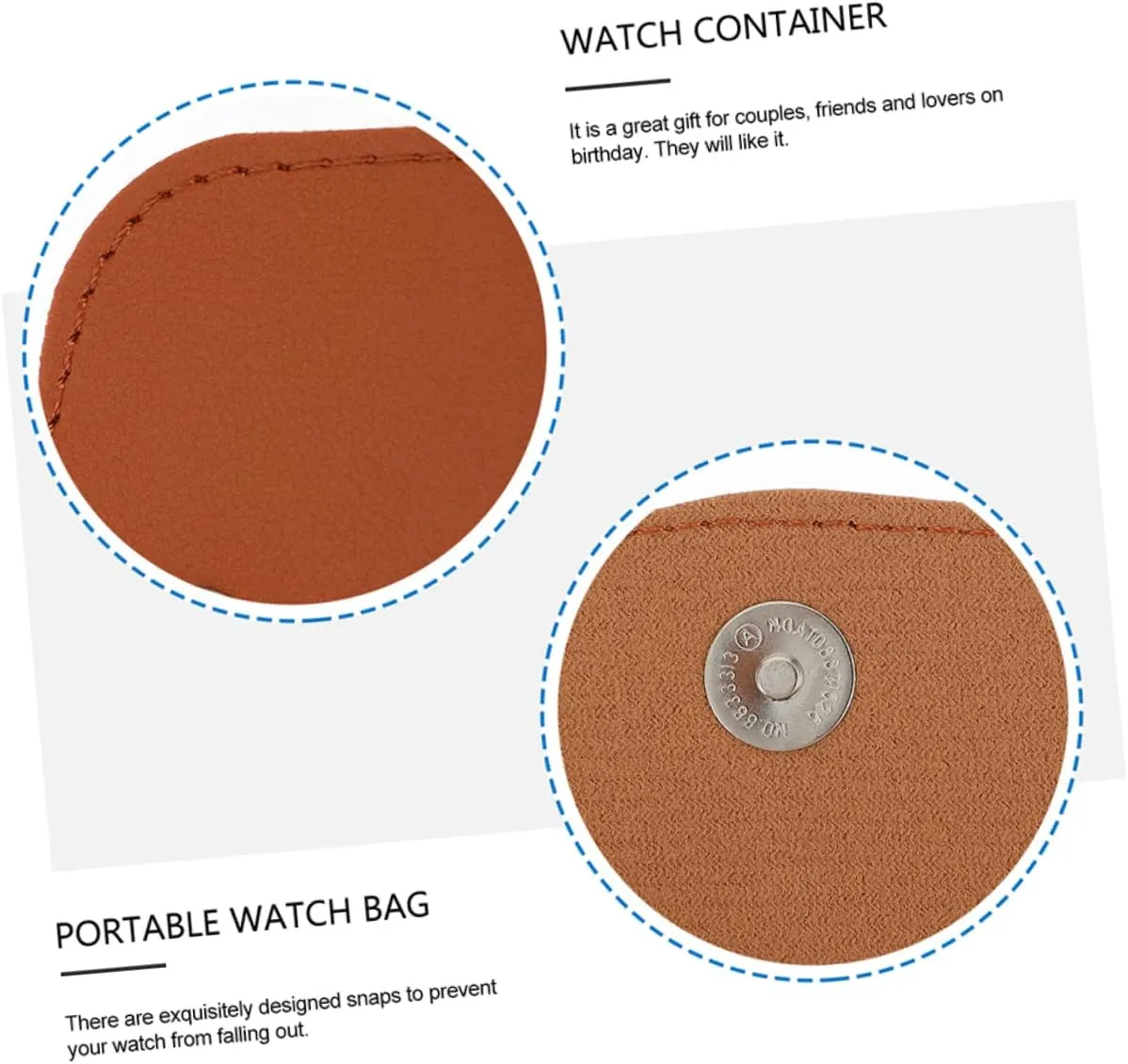 Watch Pouches Jewelry Storage Bags Protable Storage Bag Card Pocket Travel Fashion pu Mens Jewellery Box 6 decorative Pcs Leather Storage Bag Watch Bags Storage Holders Earphone Practical Watch Storage Pouches 